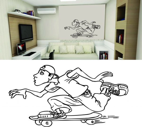 Adesivo Skate MEDINDO 55X100 CM